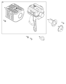 Exhaust Group Diagram and Parts List for 10V332-0040-F1  Briggs and Stratton Engine
